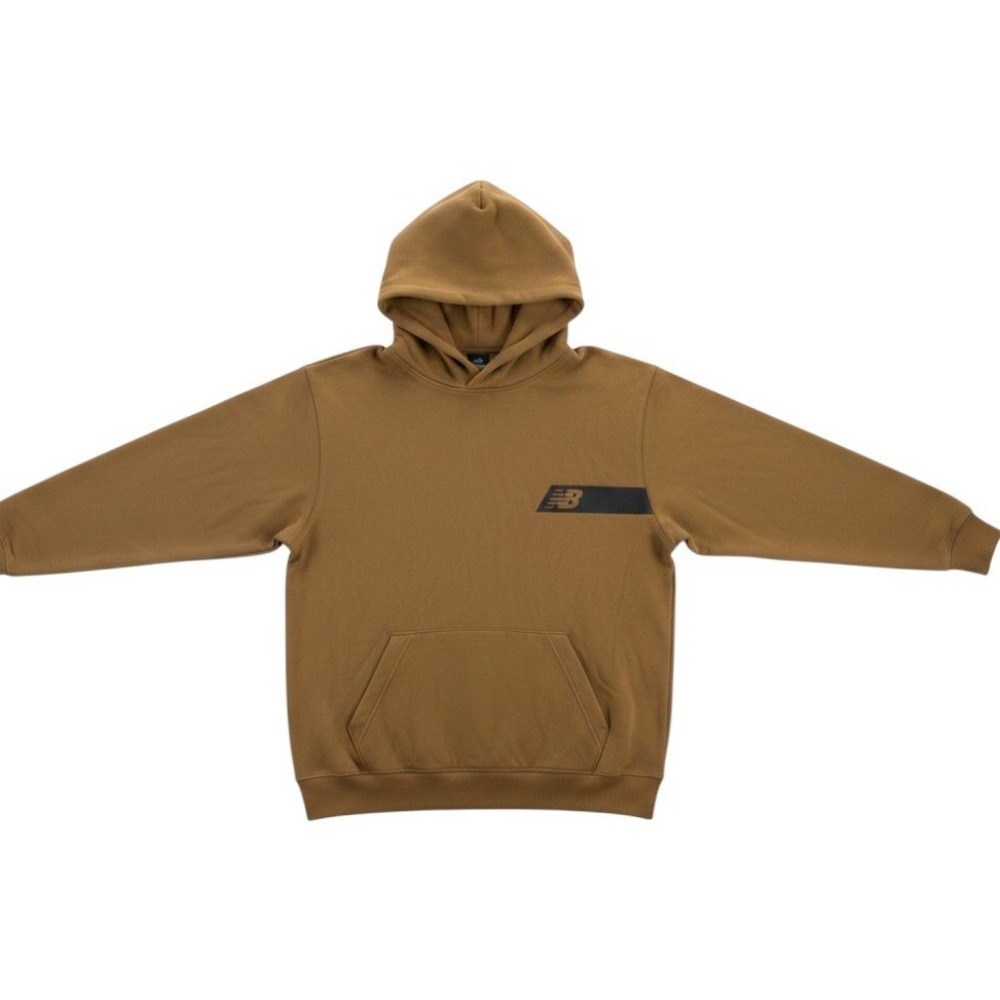 New Balance Mens Relaxed Fit Hoodie Sweatshirt Khaki Brown Medium NEW